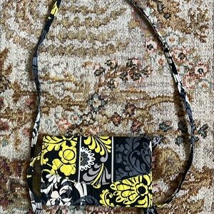 Black and Yellow Patchwork Crossbody Bag